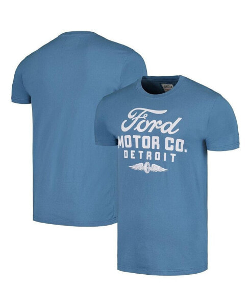 Men's Blue Distressed Ford Brass Tacks T-shirt