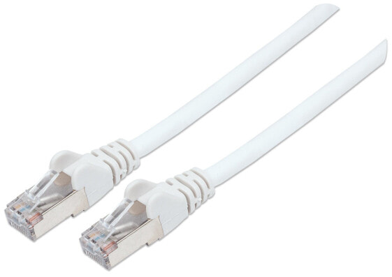 Intellinet Network Patch Cable - Cat6 - 7.5m - White - Copper - S/FTP - LSOH / LSZH - PVC - RJ45 - Gold Plated Contacts - Snagless - Booted - Lifetime Warranty - Polybag - 7.5 m - Cat6 - S/FTP (S-STP) - RJ-45 - RJ-45