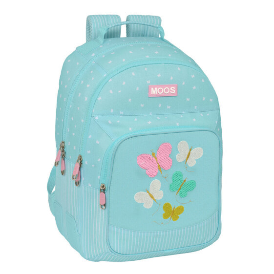 Школьный рюкзак Moos Butterflies Синий 32 x 42 x 15 cm