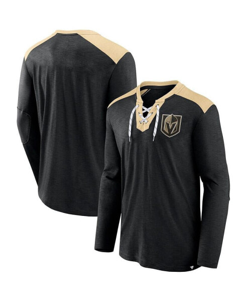 Men's Black, Gold Vegas Golden Knights Special Edition 2.0 Long Sleeve Lace-Up T-shirt