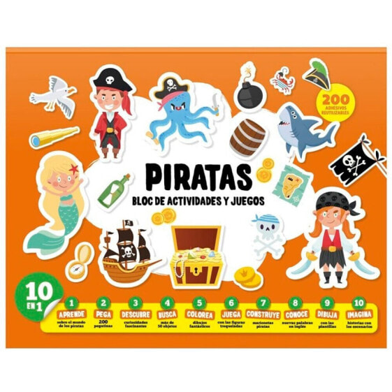 IMAGILAND Bloc Piratas Actividades Y Aprendizaje 10 En 1