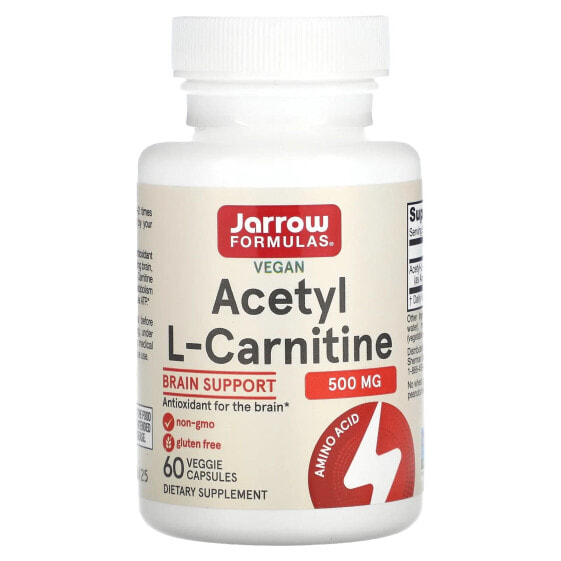 Аминокислота Acetyl L-Carnitine 500 мг 60 капсул (Jarrow Formulas)