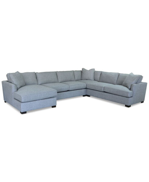 Nightford 148" 4-Pc. Fabric Chaise Sectional, Created for Macy's