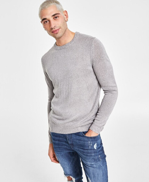 Men's Regular-Fit Textured Crewneck Sweater, Created for Macy's