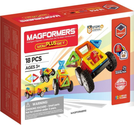 Детский конструктор MAGFORMERS Набор Wow Plus 18 деталей