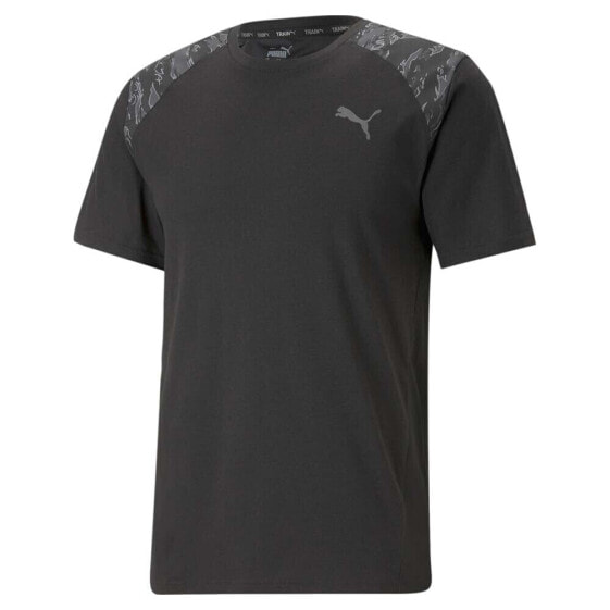 Puma Train Concept Logo Crew Neck Short Sleeve Athletic T-Shirt Mens Black Casua