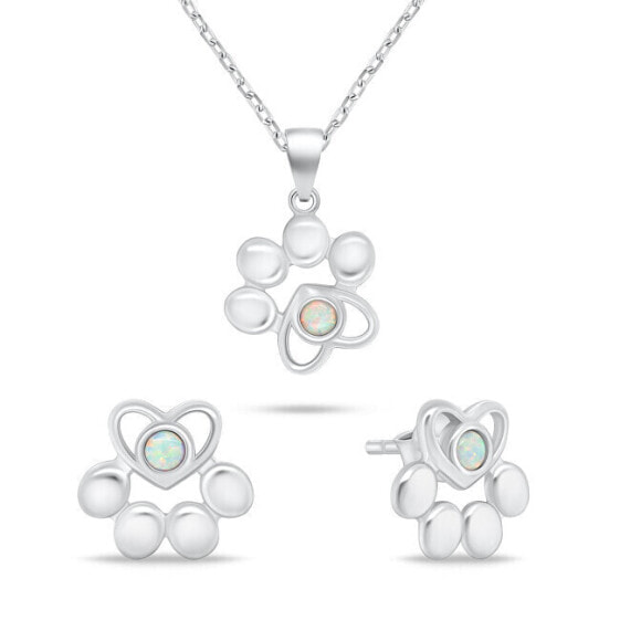 Колье Brilio Silver SET253W Opal