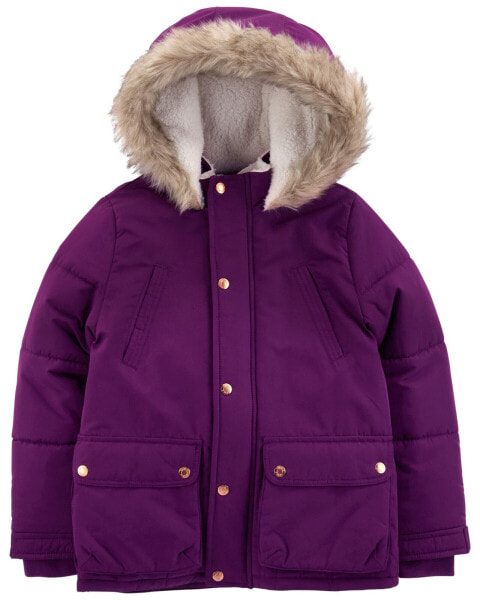 Kid Faux Fur Hooded Parka 6