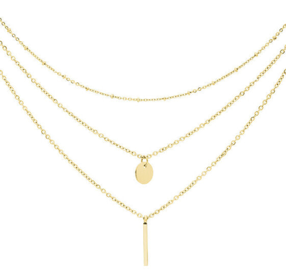 Triple gold plated necklace