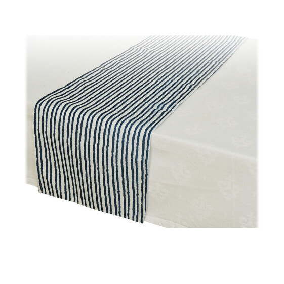 Настольная дорожка Decoris Морской Синий/Белый Текстиль (32 x 150 cm)