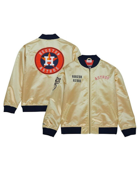 Men's Gold Houston Astros OG 2.0 Lightweight Satin Full-Zip Jacket