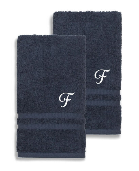 Textiles Turkish Cotton Personalized 2 Piece Denzi Hand Towel Set, 30" x 16"