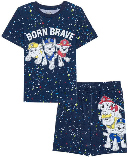 Toddler and Little Boys Paw Patrol Short Sleeve T-shirt and Shorts, 2 Pc Set
