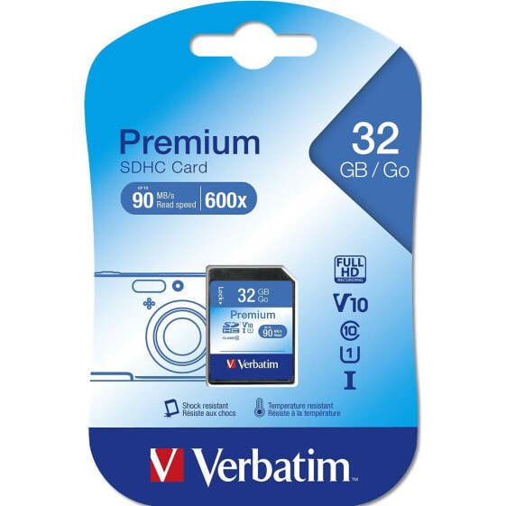 Карта памяти SD Verbatim PREMIUM SDHC C10/U1 32 GB