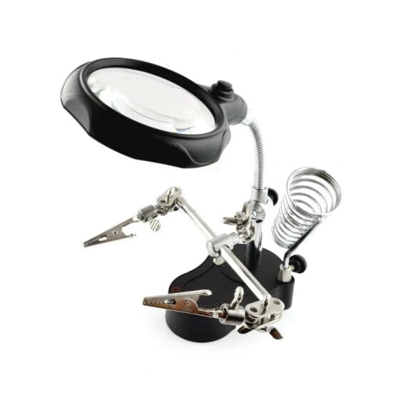 Helping hand - Holder with magnifying glass and LED backlight - ZD-126-2