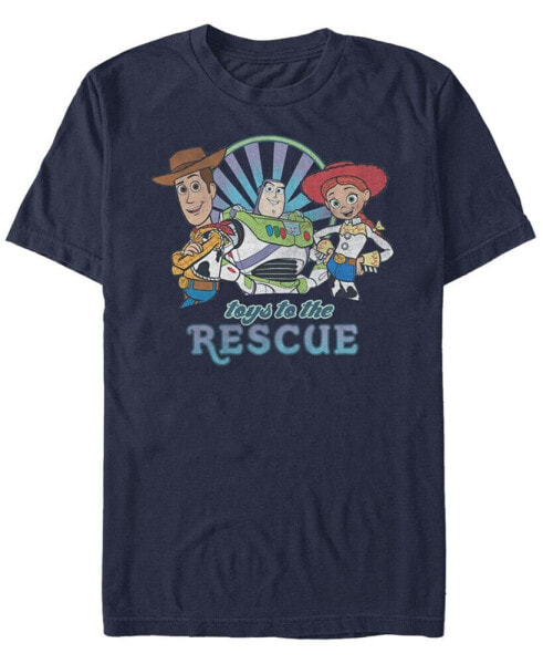 Disney Pixar Men's Toy Story Buzz Woody Jesse Toys to the Rescue, Short Sleeve T-Shirt