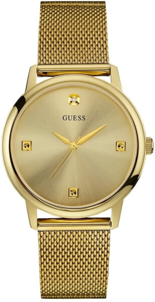 Guess Herren-Armbanduhr 39mm Armband Edelstahl Gold + Gehäuse Quarz W0280G3