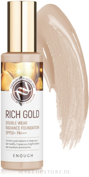 Foundation mit Goldpartikeln - Enough Rich Gold Double Wear Radiance Foundation SPF50+ PA+++ 13