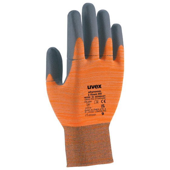 Защитные рукавицы Uvex Arbeitsschutz 6005407 - Серо-Оранжевые - Взрослые - Универсальный размер - 1 шт.