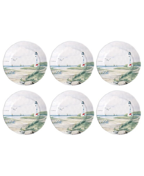 By the Shore 8.5" Salad Plates, Set of 6, Service for 6