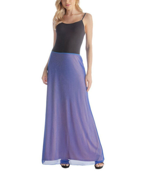 Women's Elastic Waist Dressy Maxi Skirt