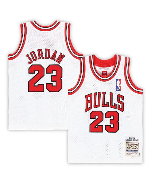 Infant Boys and Girls Michael Jordan White Chicago Bulls 1997/98 Hardwood Classics Authentic Jersey