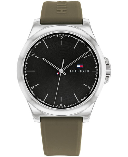 Часы Tommy Hilfiger Quartz Green Silicone Watch 42mm