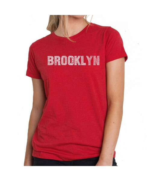 Women's Premium Word Art T-Shirt - Brooklyn Neighborhoods