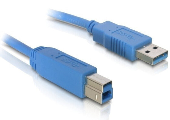 Кабель USB3.0 Delock A-B мужской/мужской 1м - USB A - USB B - Мужской/мужской - 5000 Mбит/с - Синий