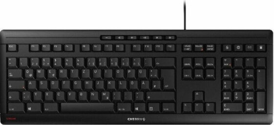 Cherry STREAM KEYBOARD - Full-size (100%) - USB - Mechanical - QWERTZ - Black