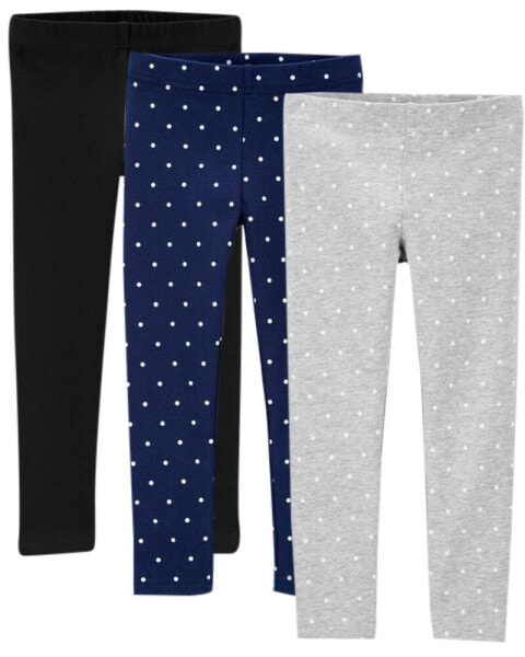 Toddler 3-Pack Full-Length Leggings Set 3T