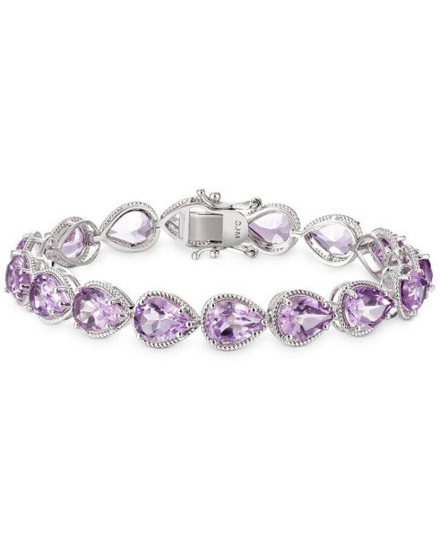 Sky Blue Topaz Pear Link Bracelet (35 ct. t.w.) in Gold-Plated Sterling Silver (Also in Pink Amethyst & Amethyst)