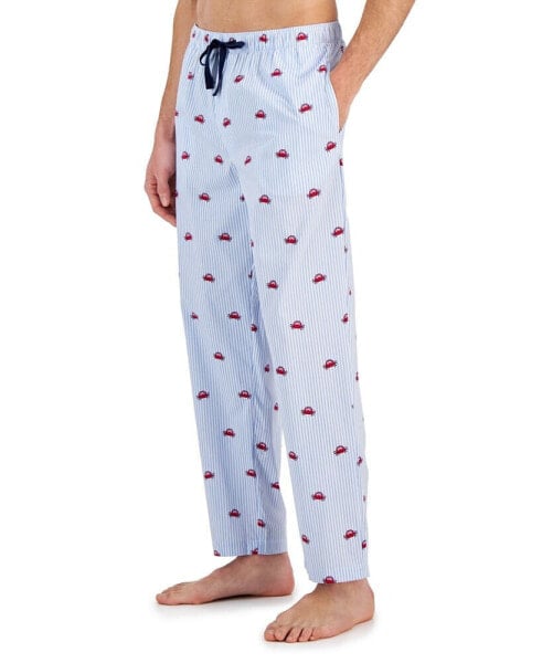 Men's Regular-Fit Crab-Print Pajama Pants, Created for Macy's