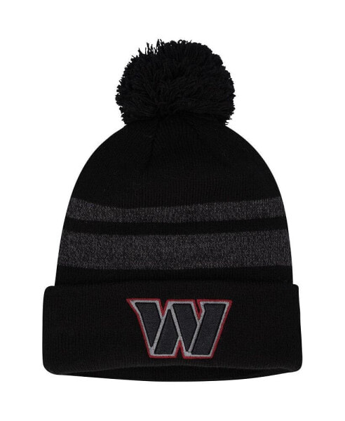 Men's Black Washington Commanders Dispatch Cuffed Knit Hat With Pom