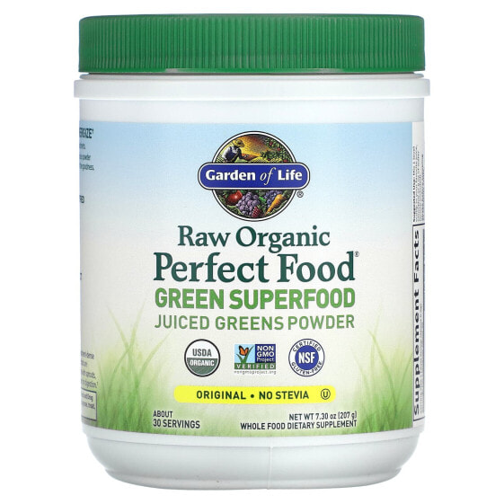 Суперфуд Зеленый органический Garden of Life Raw Perfect Food, порошок из прессованных зеленых овощей, оригинальный, 414 г (14.6 унции)