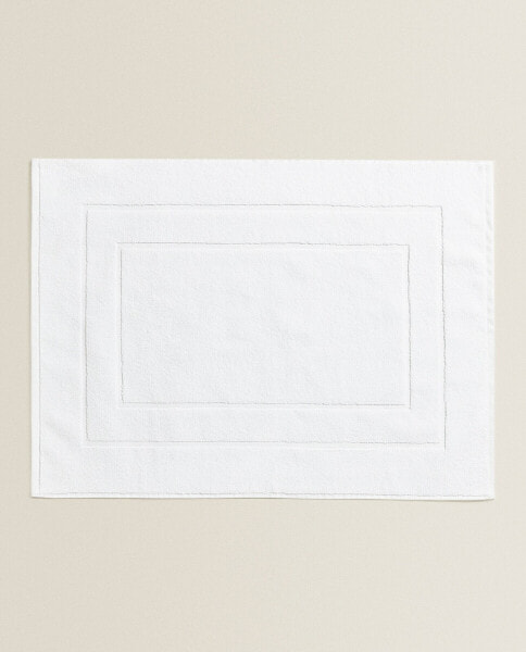 Non-slip cotton bath mat