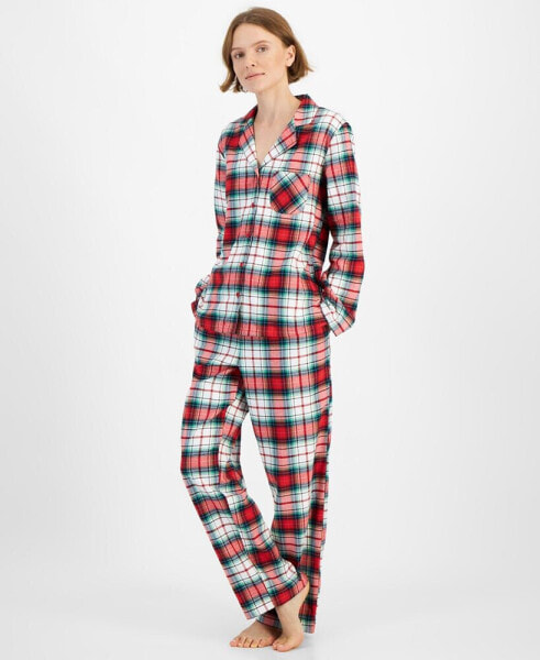 Family Pajamas Women's 2-Pc. Cotton Winterton Plaid Pajamas Set, Created for Macy's