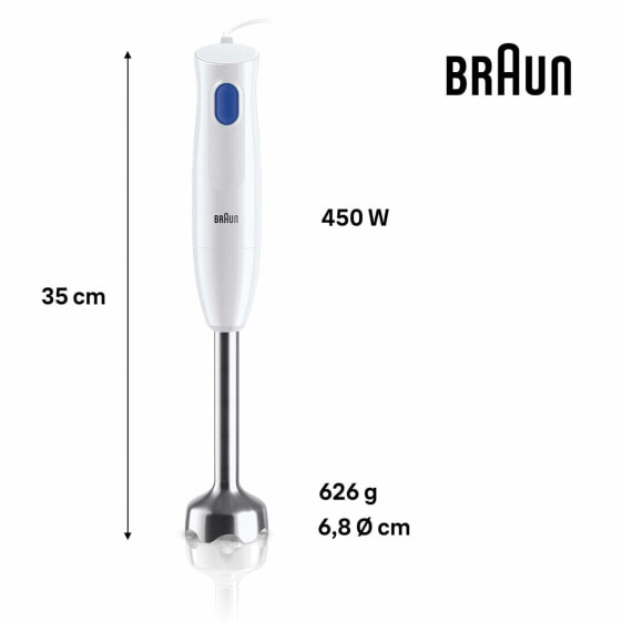 Миксер с колбой Braun MQ10.001MWH Синий/Белый 450 Вт 600 ml