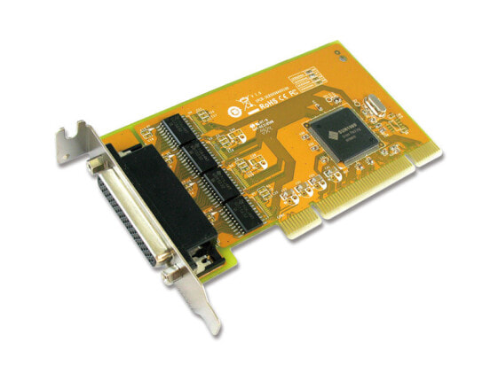 Sunix SER5056AL - PCI - Serial - Low-profile - PCI 3.0 - RS-232 - Orange