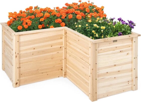 Горшок для цветов costway Gartenbeet Holz