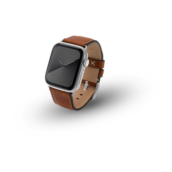 JT Berlin Watchband Charlie| Apple Watch Ultra/42/44/45mm| braun - Aluminium silber| M|