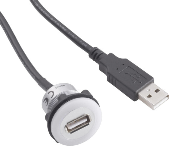 Conrad Electronic SE Conrad 1457894 - 1.5 m - USB A - USB A - USB 2.0 - 30 Mbit/s - Black