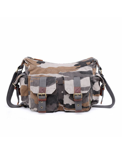 Camo Canvas Messenger Bag