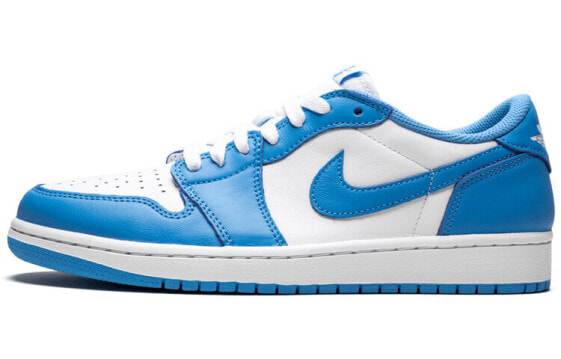 Кроссовки Nike Air Jordan 1 Low SB UNC (Белый, Голубой)