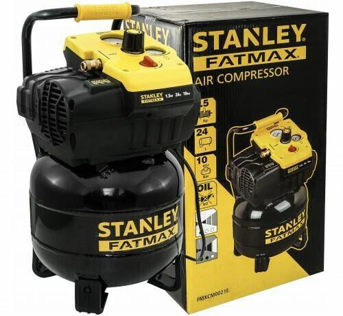 Компактный стильный автомобильный компрессор STANLEY FMXCM0021E с кабелем 230V, 24L / 10BAR