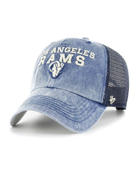 Men's '47 Navy Los Angeles Rams Drumlin Trucker Clean Up Snapback Hat