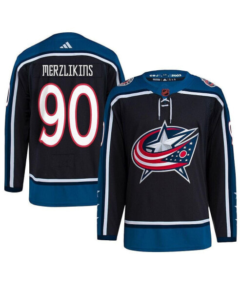 Men's Elvis Merzlikins Black Columbus Blue Jackets Reverse Retro 2.0 Authentic Player Jersey