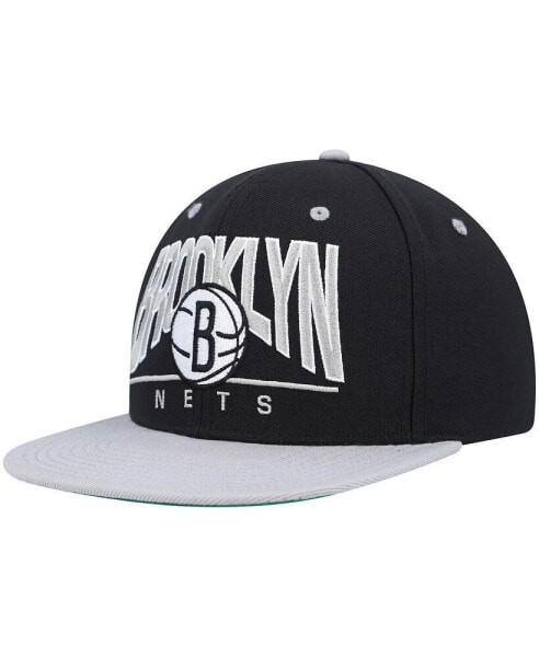 Men's Black Brooklyn Nets City Arch Snapback Hat