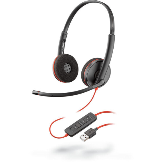 Наушники с микрофоном Plantronics Blackwire 3220 Чёрный Красный