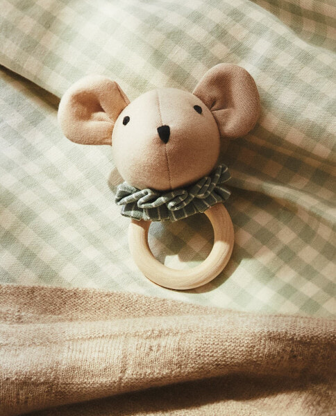 Children's mouse soft toy rattle